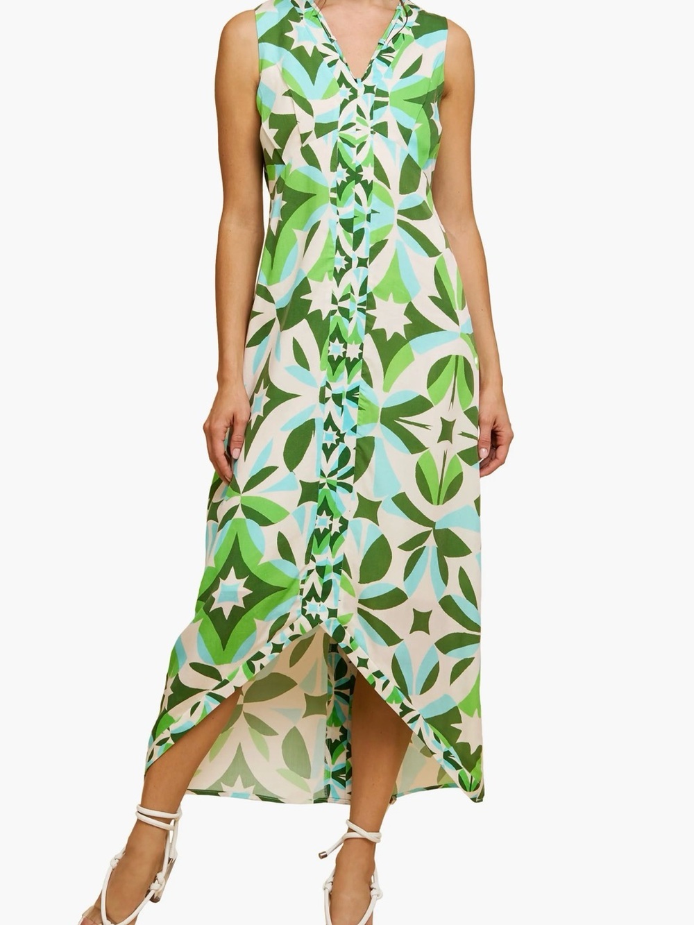 NWT CIEBON Coralie Print Sleeveless Maxi Dress Sz XS